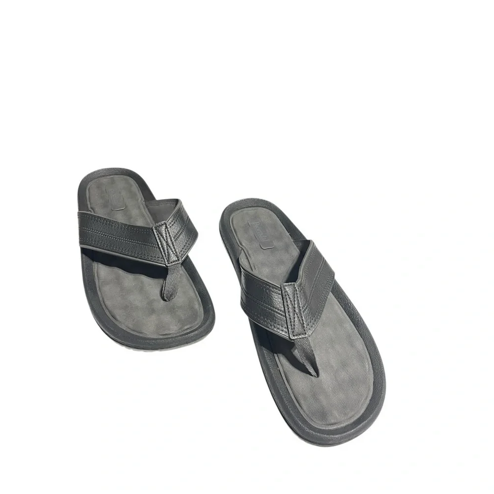 Bjorndal Dunas Men Flip Flop Manmade Black Thong Sandals Shoes Mens Size 13